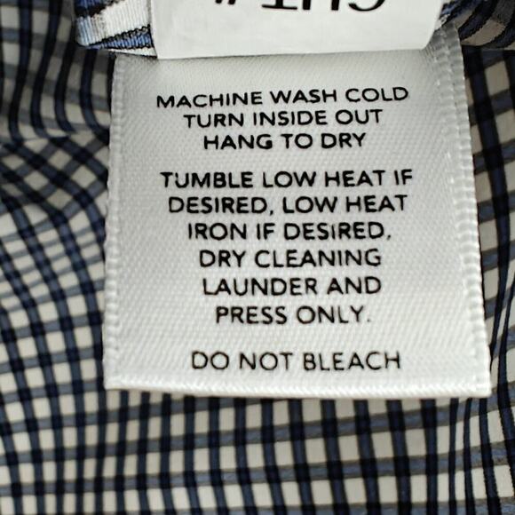 Mizzen+Main Leeward Performance Trim Fit Button Down Shirt Size Large Blue Check - Picture 7 of 7